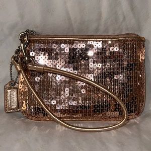 Coach Sequin Wristlet